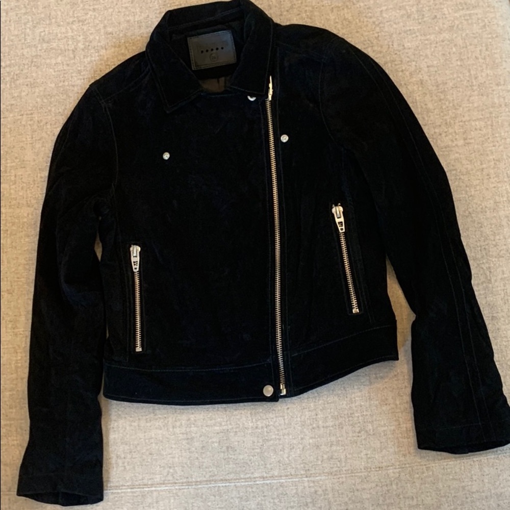 Black suede jacket